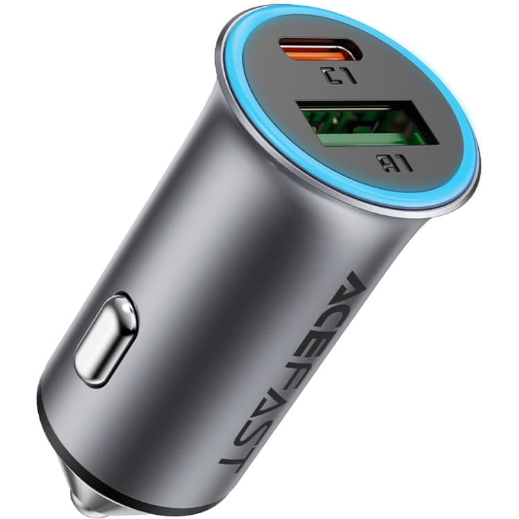 Автомобільний зарядний пристрій Acefast B16 2xUSB 95W Type-C + USB Black