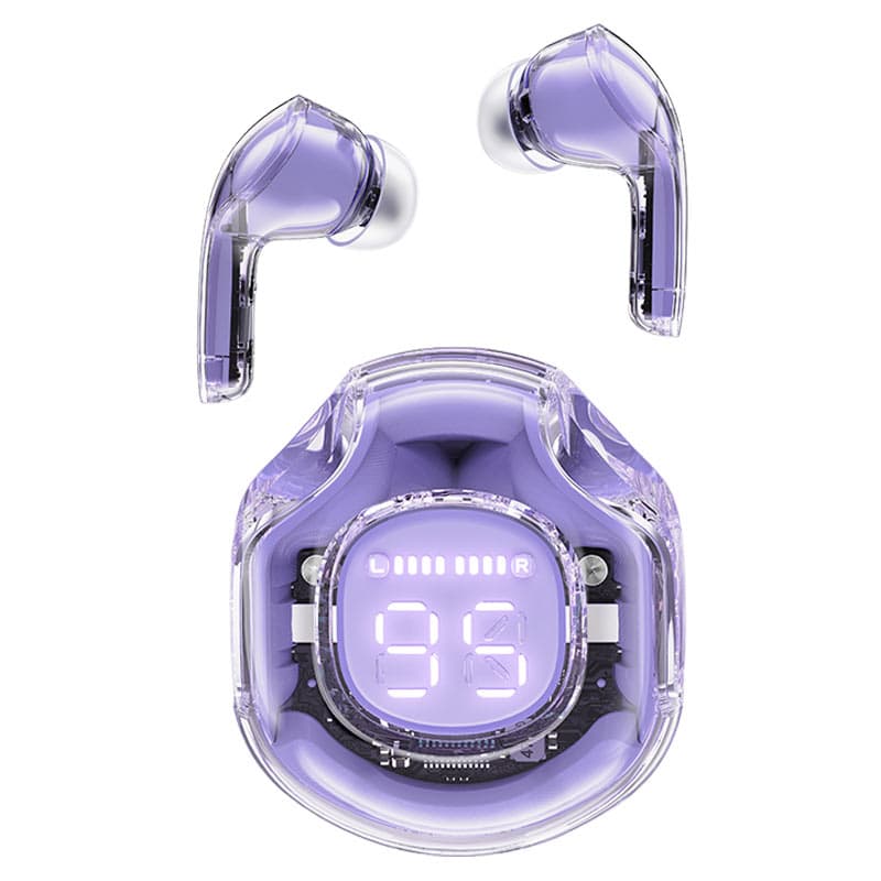 Бездротові навушники ACEFAST T8 Crystal TWS BT5.3 500mAh Alfalfa Purple