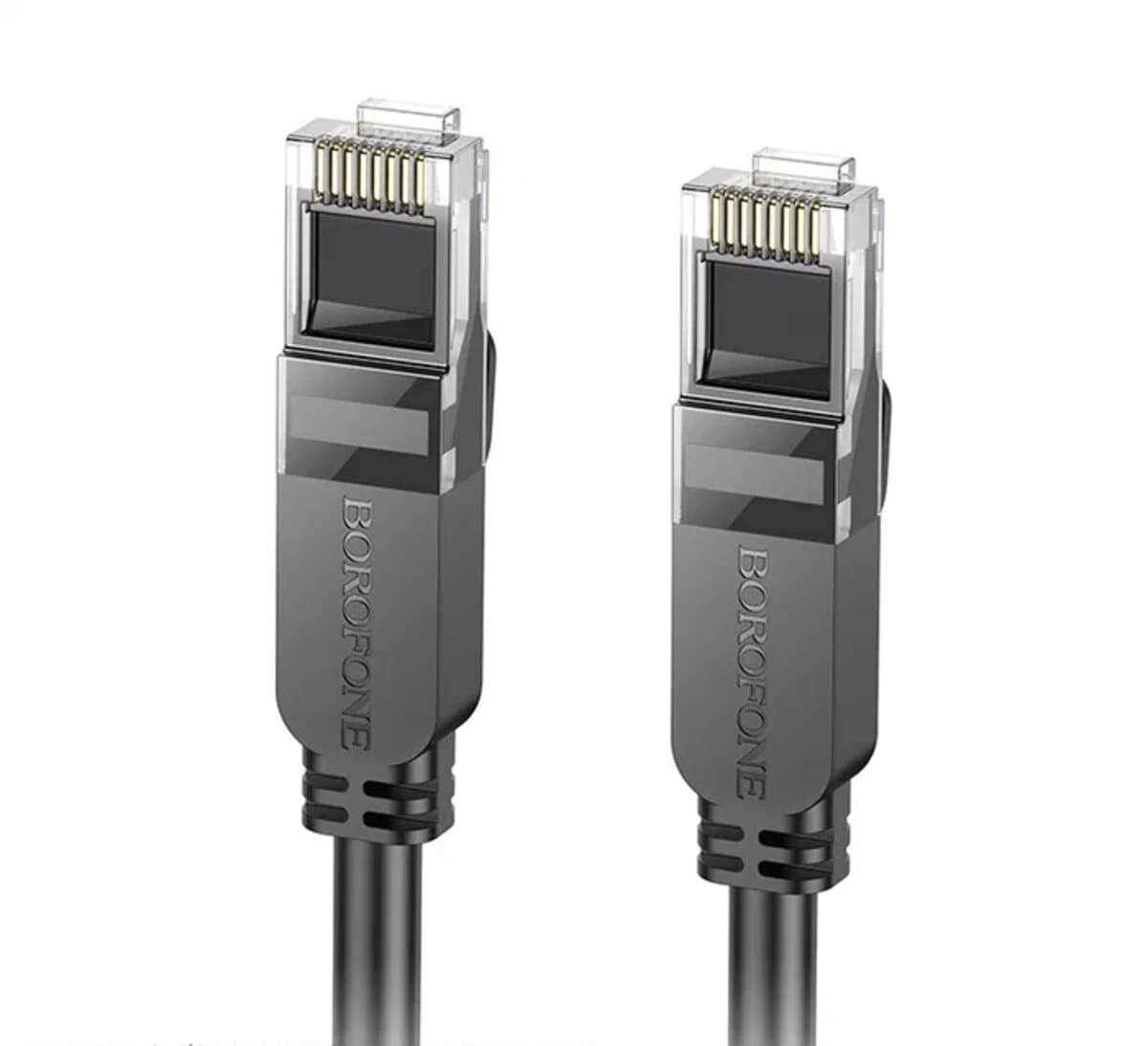 Патч-корд BOROFONE BUS01 RJ-45 Category 6 Gigabit network cable 1m Black (BUS01-1)