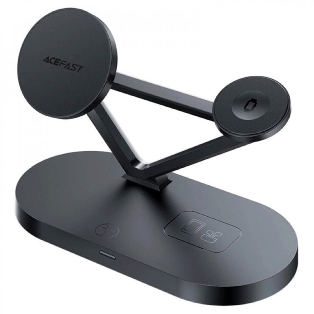Бездротовий зарядний пристрій ACEFAST E9 desktop 3-in-1 wireless charging holder LED Black (AFE9)