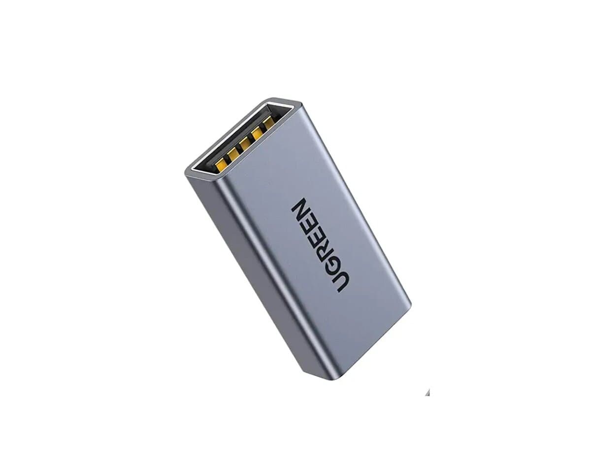 Адаптер UGREEN US381 USB Female to USB Female Adapter Aluminum Case Grey (UGR-20119)