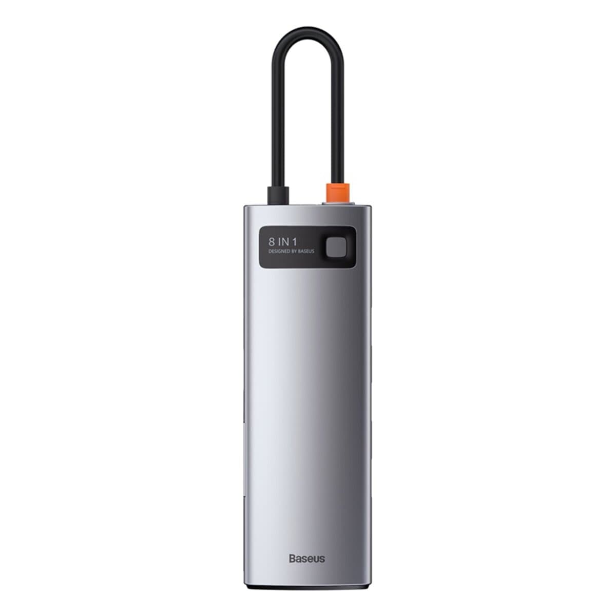 USB-хаб Baseus Metal Gleam Series 8-in-1 Multifunctional Type-C HUB Docking Station Type-C to HDMIx1 USB3.0x3 PDx1 RJ45x1 SD/TFx1 Grey (CAHUB-CV0G)