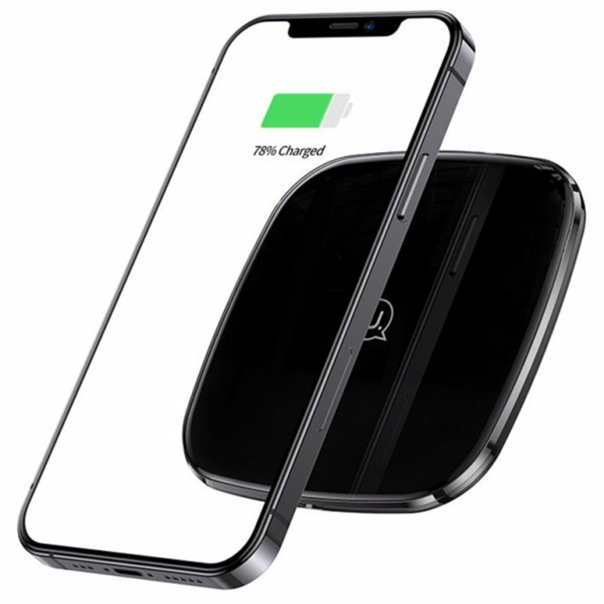 Беспроводное зарядное устройство Usams CD154 Zinc Alloy Ultra-thin Fast Wireless Charger 15W Black (CD154CDX01)