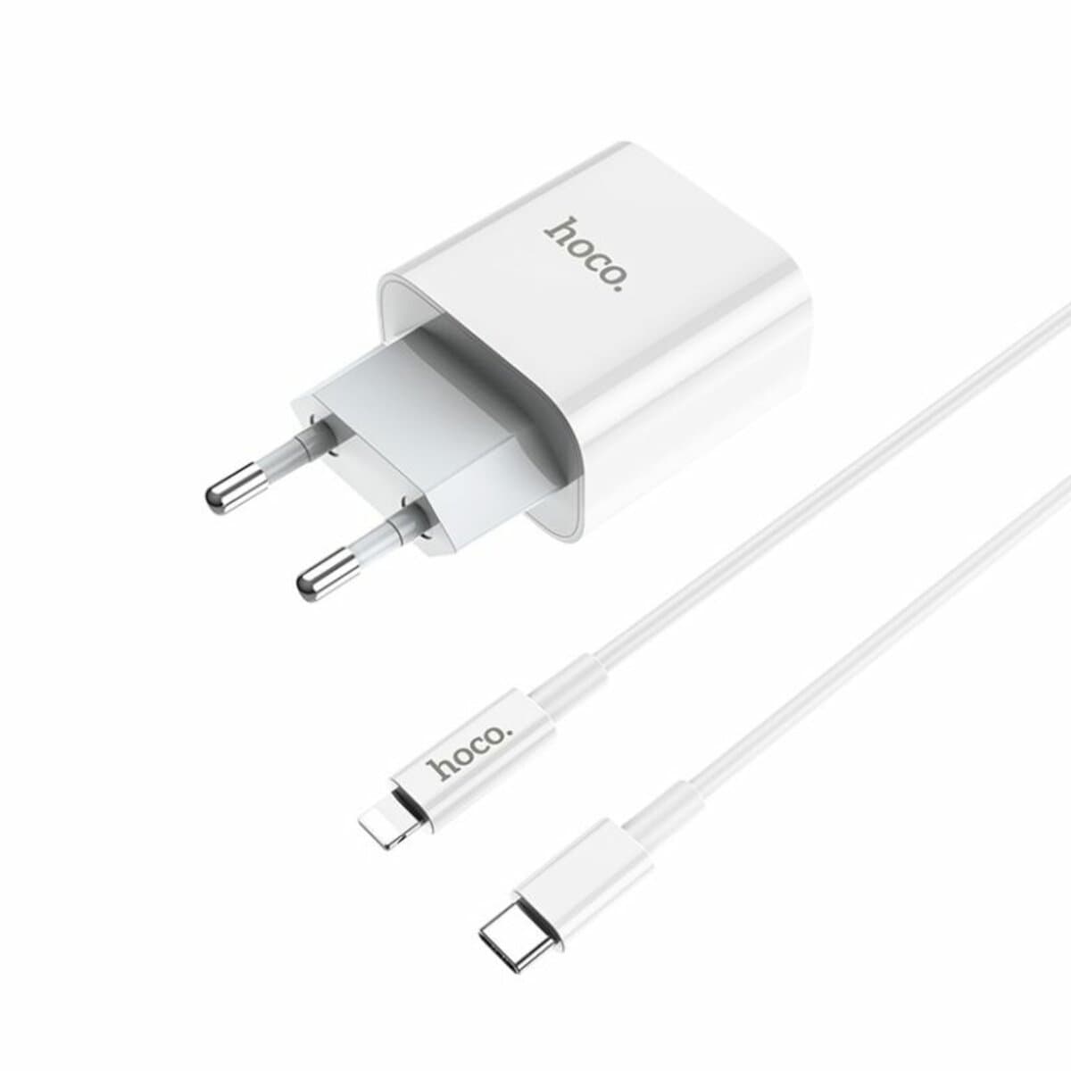Зарядное устройство HOCO C76A Plus Speed source PD20W charger set Type-C to Lightning cable White