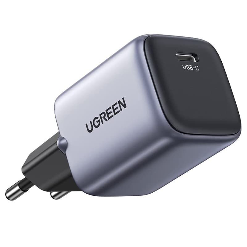 Зарядний пристрій адаптер Ugreen CD319 1xUSB 30W Gan Type-C PD Nexode Mini Grey (90666)