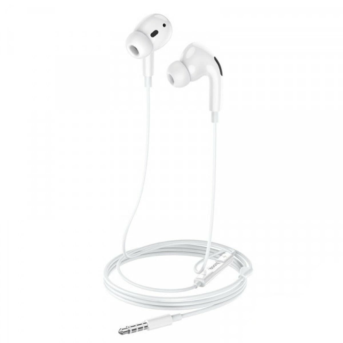Дротові навушники HOCO M101 Pro Crystal sound wire-controlled earphones with microphone 3.5мм 1.2м White