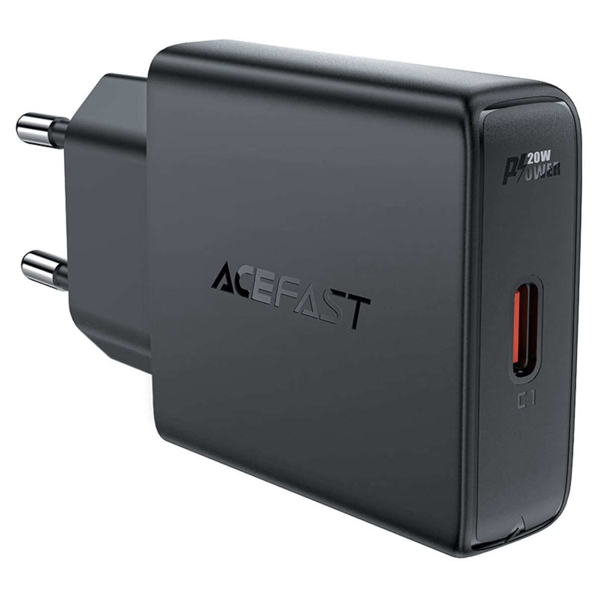 Зарядний пристрій ACEFAST A65 PD20W GaN single USB-C ultra-thin charger Black