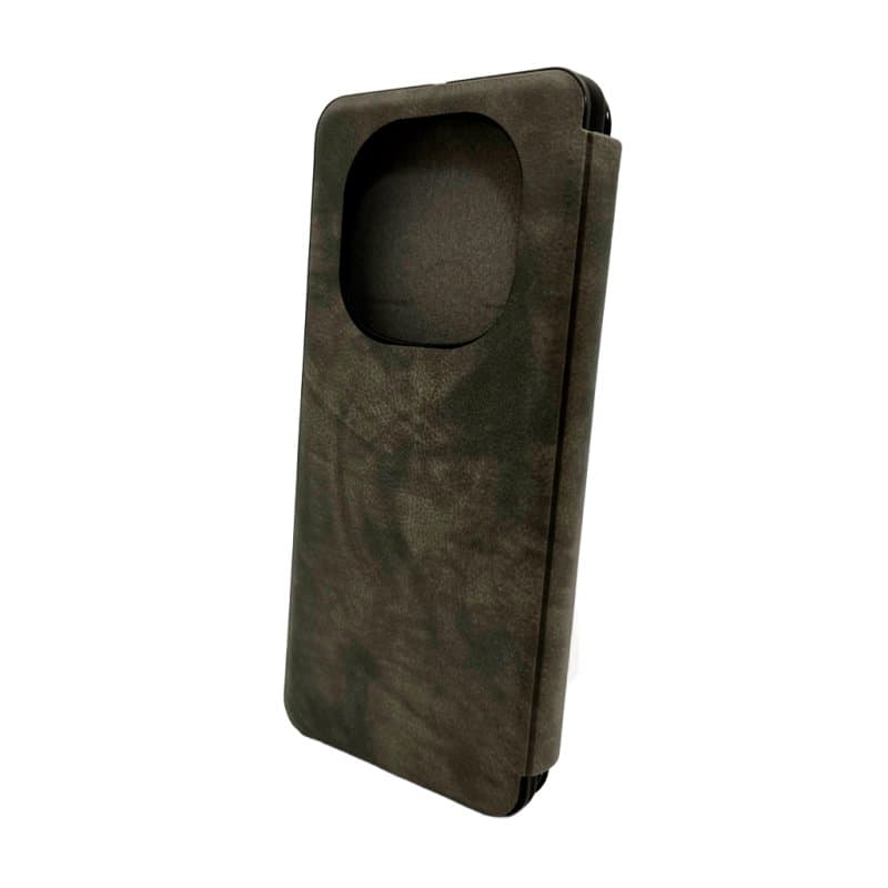 Захисний чохол-книжка Leather Premium для Xiaomi Redmi Note 14 Pro 4G Grey (LPRRmNt14Pro4GGrey)