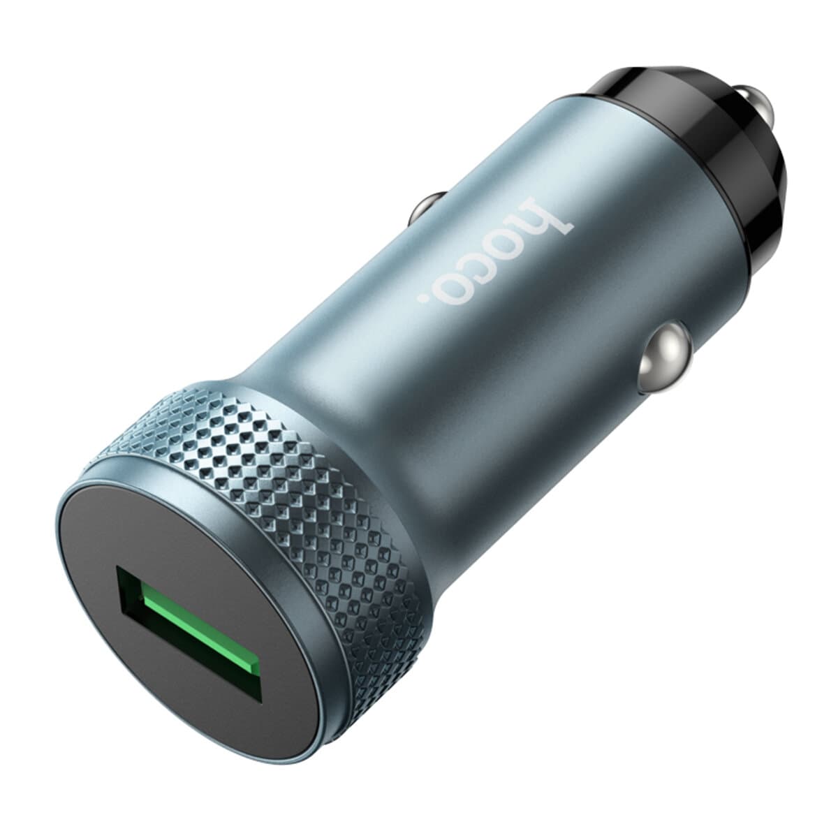 Автомобильное зарядное устройство HOCO Z49A Level single port QC3.0 18W 3A Metal Grey