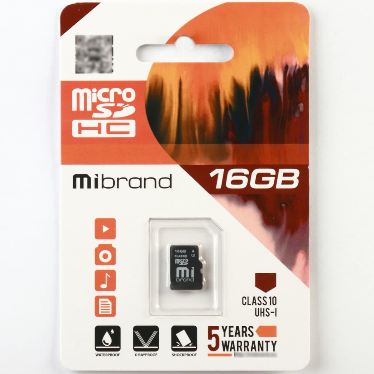 Карта пам'яті Mibrand microSDHC UHS-1 16Gb class 10 (MICDHU1/16GB)