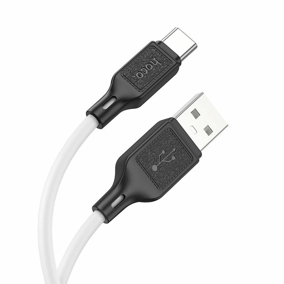 Кабель HOCO X90 Cool silicone charging data cable USB to Type-C 3A 1m White