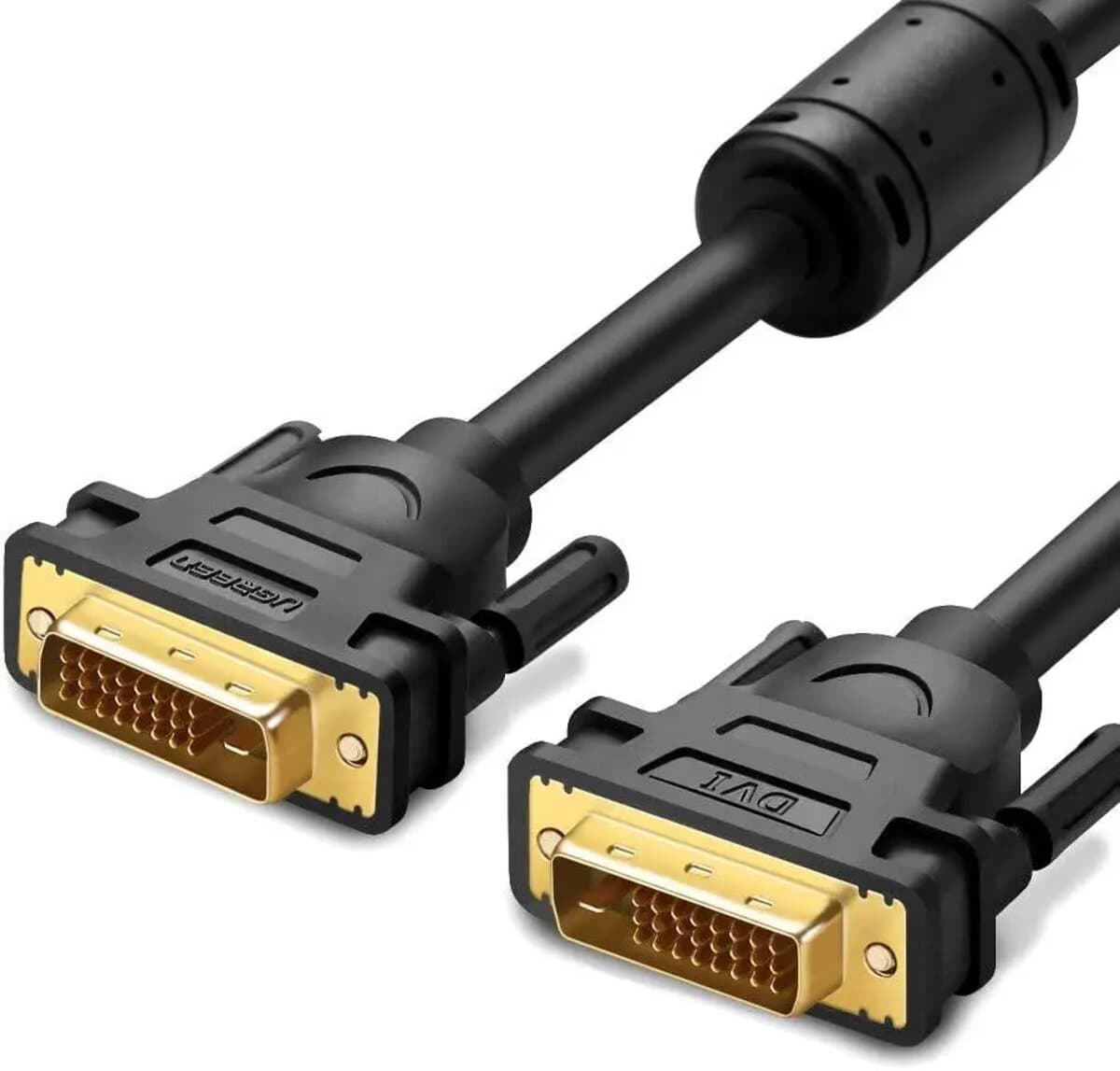Кабель UGREEN DV101 DVI (24+1) Male to DVI (24+1) Male Cable Gold Plated 1.5m Black (UGR-11606)