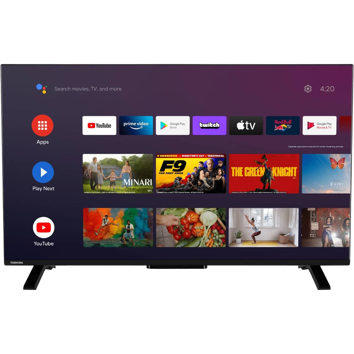 Телевизор TV Toshiba 50UA2363DG 50'' UHD LED T2 Android 11 2 x 10W Dolby Digital HDMI Wi-Fi VESA 200 x 200 M4 Black (50UA2363DG)