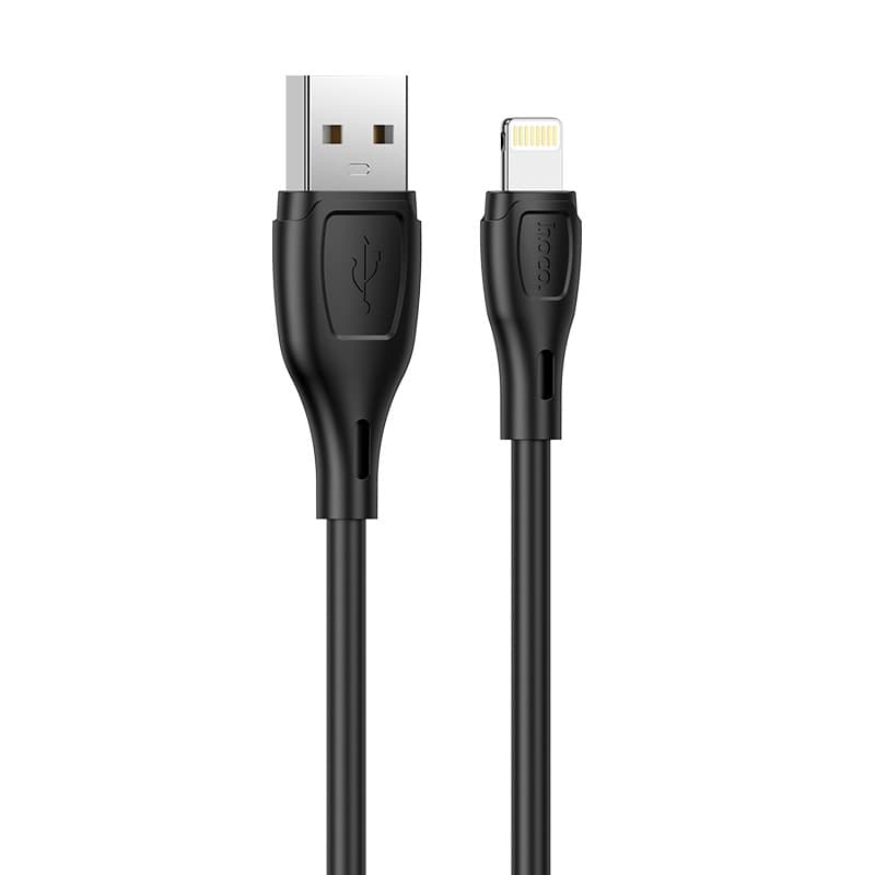 Кабель HOCO X61 Ultimate 2.4A 1m silicone charging data cable USB to Lightning Black