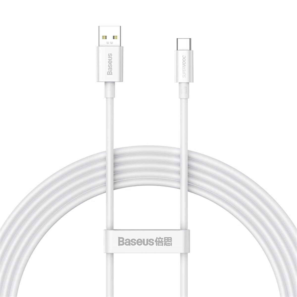 Кабель Baseus Superior Series SUPERVOOC Fast Charging Data Cable USB to Type-C 65W 2m White (CAYS001002)