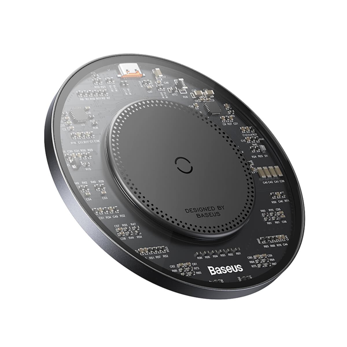 Бездротовий зарядний пристрій Baseus Simple 2 Wireless Charger 15W Type-C to Type-C cable Black (CCJJ050001)