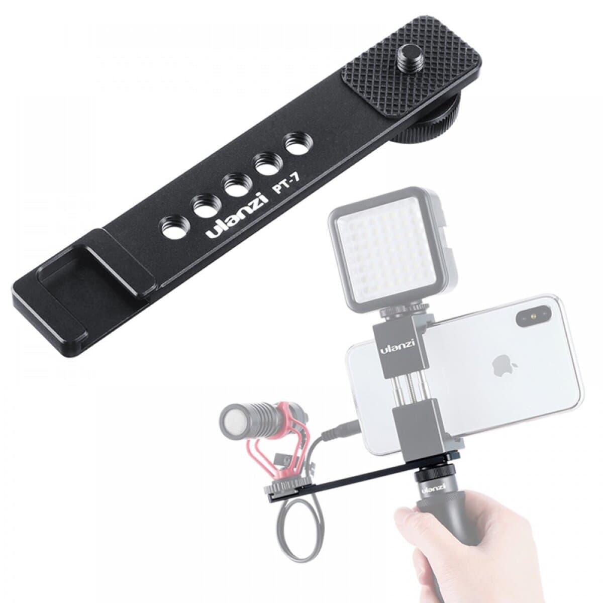 Адаптер кронштейн для штатива Ulanzi Vijim PT-7 Extenal Cold Shoe Mount Black (UV-1391)