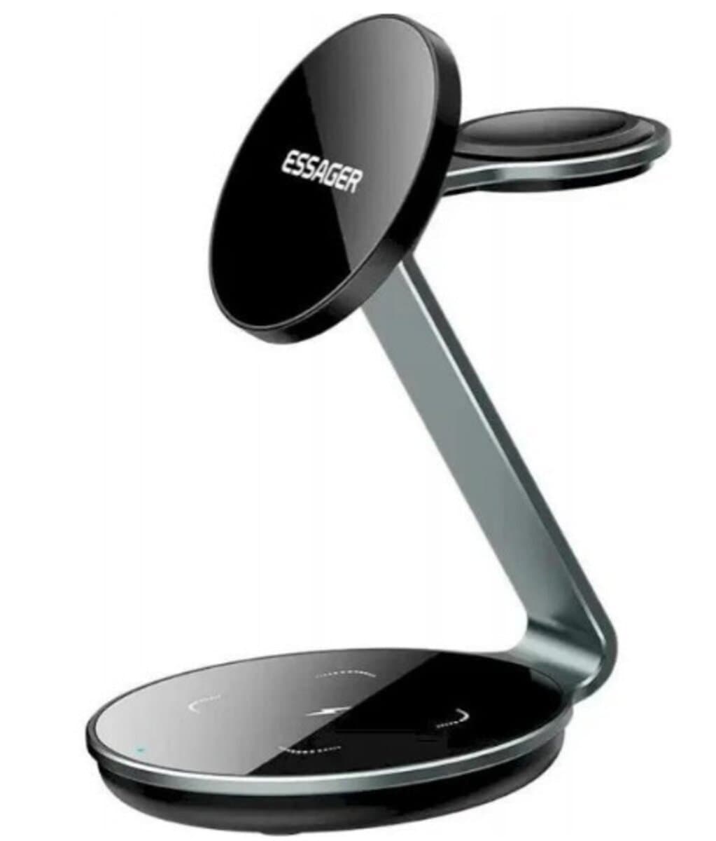 Бездротовий зарядний пристрій ESSAGER EWXCX3-HY0G-Z 3in1 Black (EWXCX3-HY0G-Z)