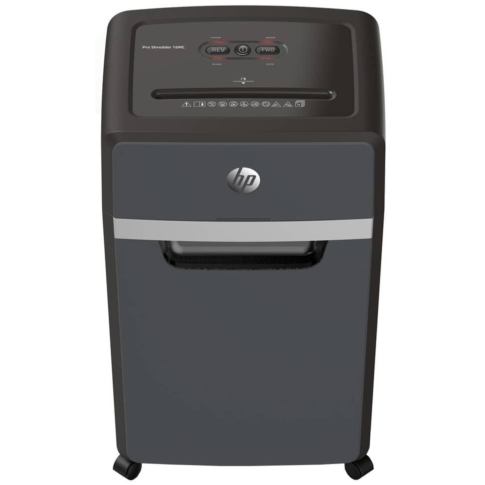 Знищувач документів шредер HP Pro Shredder 16MC A4 80g х16 аркушів 2*15 30л Black (2808)