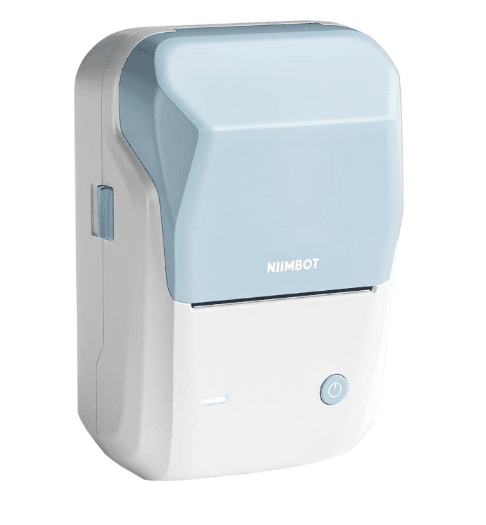 Термопринтер для друку наклейок стікерів NIIMBOT B1 Bluetooth White-Blue (1AC1222200A)