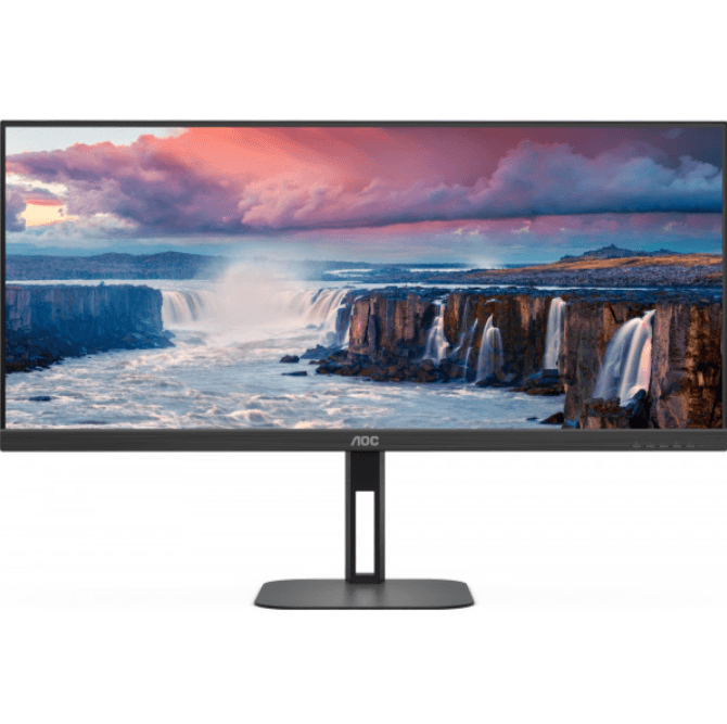 Монітор AOC U34V5C/BK 34" WQHD VA 100Гц 1мс HDMI DP USB-C USB-hub HAS колонки Black (U34V5C/BK)