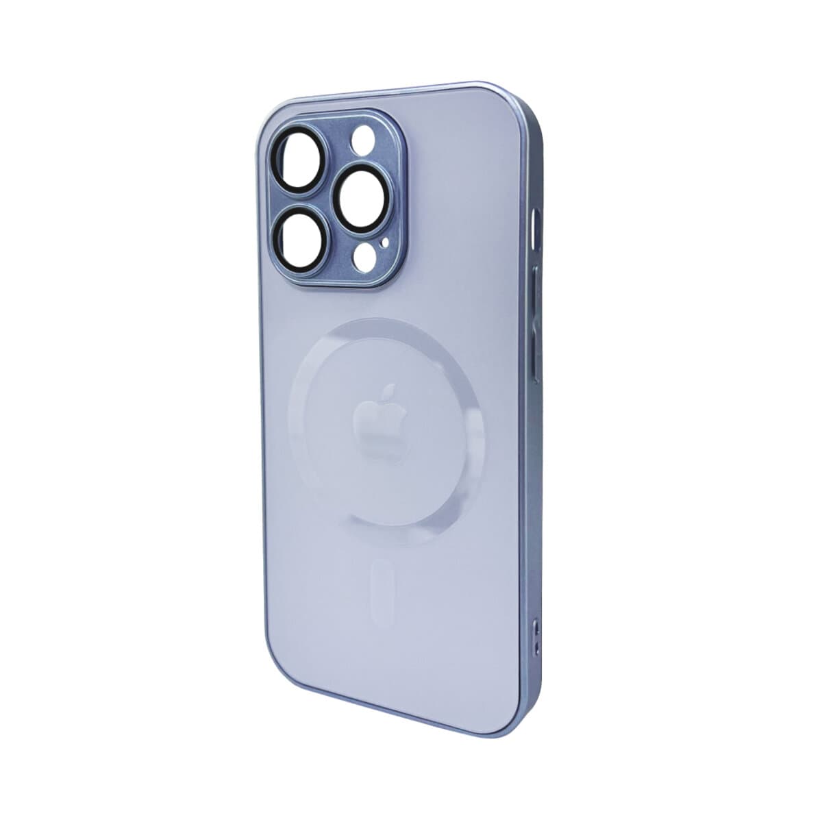 Защитный чехол-накладка AG Glass Matt Frame Color MagSafe Logo для Apple iPhone 14 Pro Max Sierra Blue (AGMattFrameMGiP14PMSierraBlue)