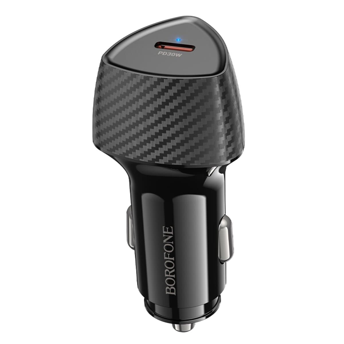Автомобільний зарядний пристрій BOROFONE BZ31B Solid single-port Type-C PD30W car charger Black