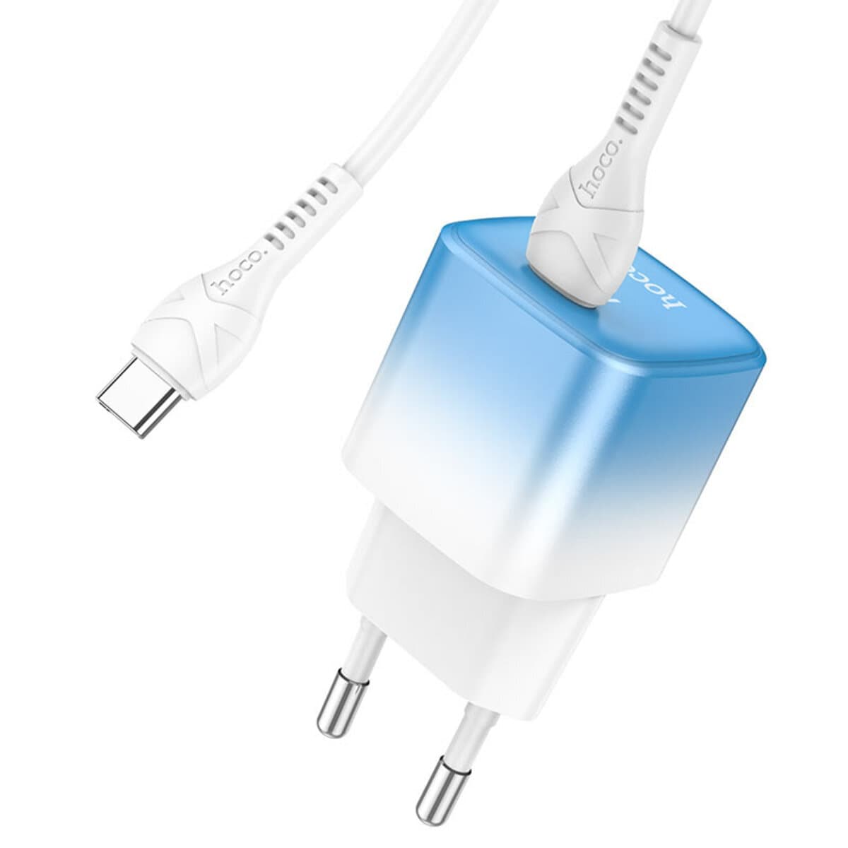 Зарядний пристрій HOCO C101A single port PD20W Charger Set Type-C to Type-C cable Ice Blue