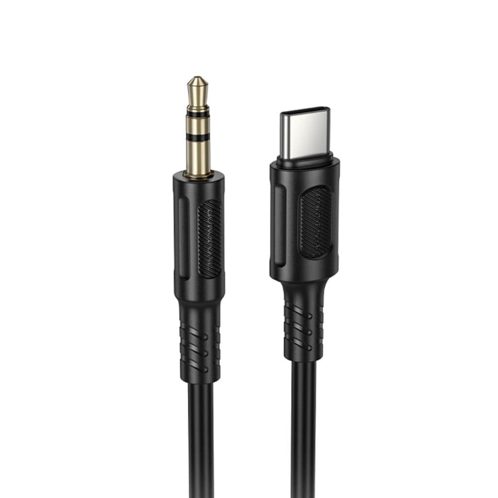 Аудіокабель BOROFONE BL25B Type-C to 3.5mm male PVC 1m Black