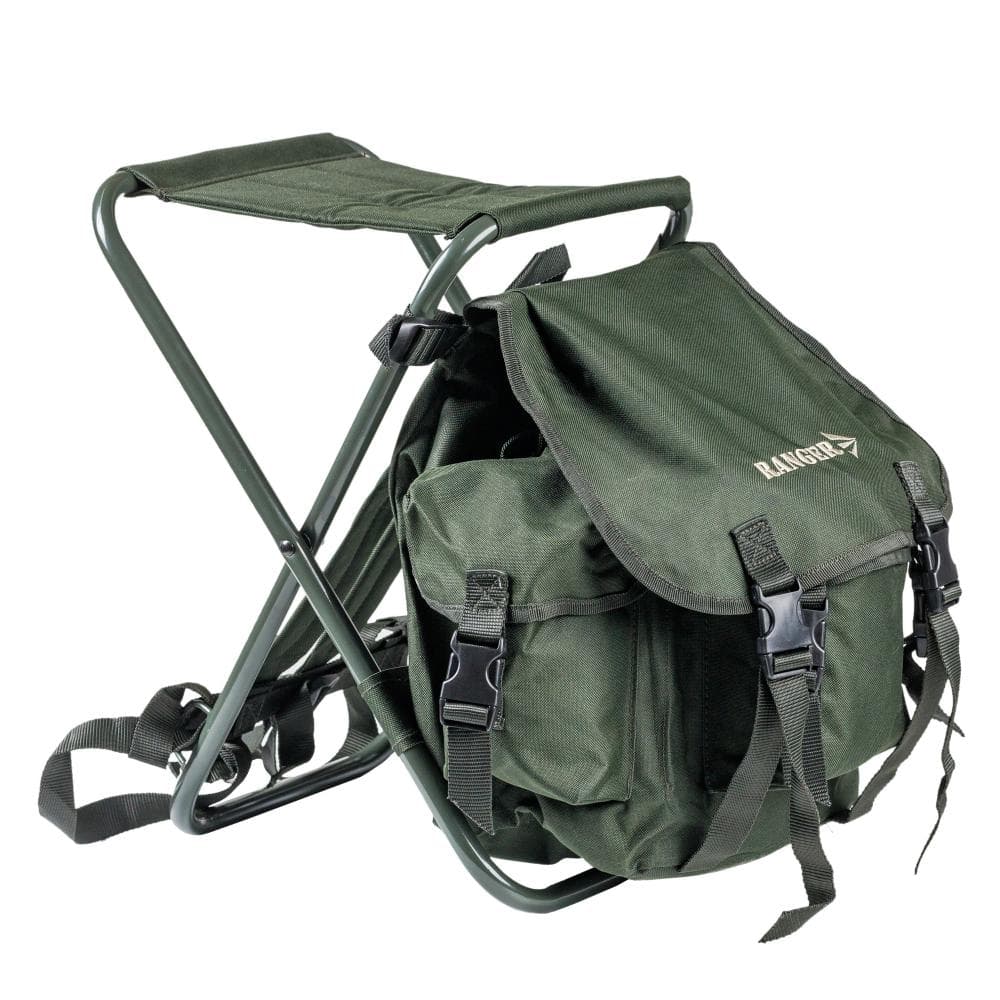 Розкладний стілець рюкзак для риболовлі кемпінгу Ranger RBagPlus RA4401 800D до 120кг Dark Green