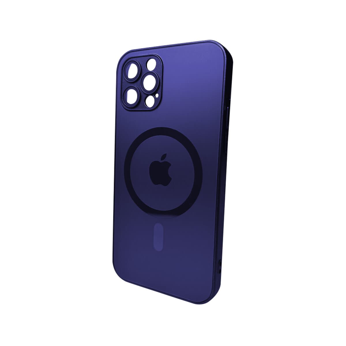 Защитный чехол-накладка AG Glass Matt Frame Color MagSafe Logo для Apple iPhone 12 Pro Max Deep Purple (AGMattFrameMGiP12PMDPurple)