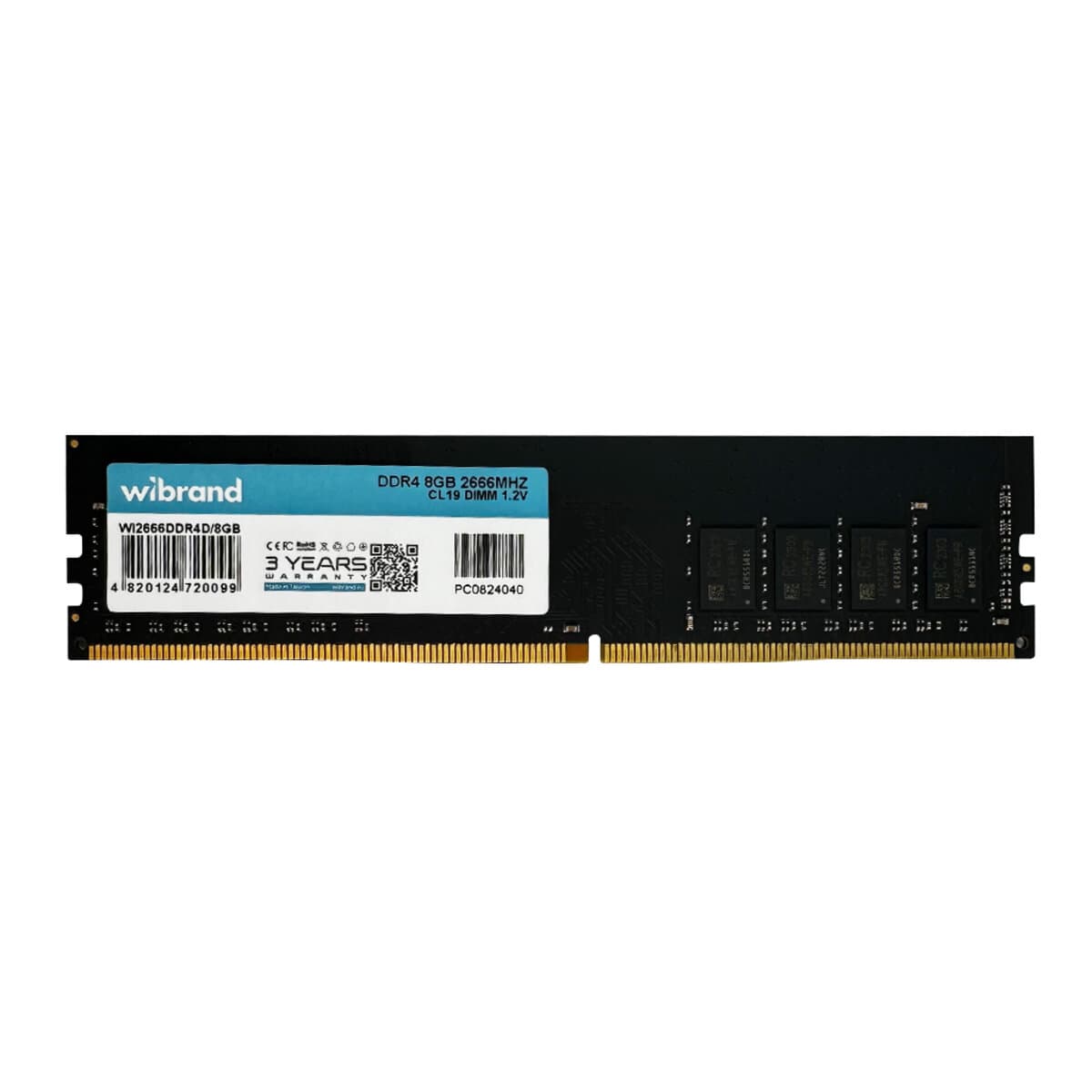 Оперативна пам'ять Wibrand 8GB DDR4 2666MHz CL19 DIMM (WI2666DDR4D/8GB)
