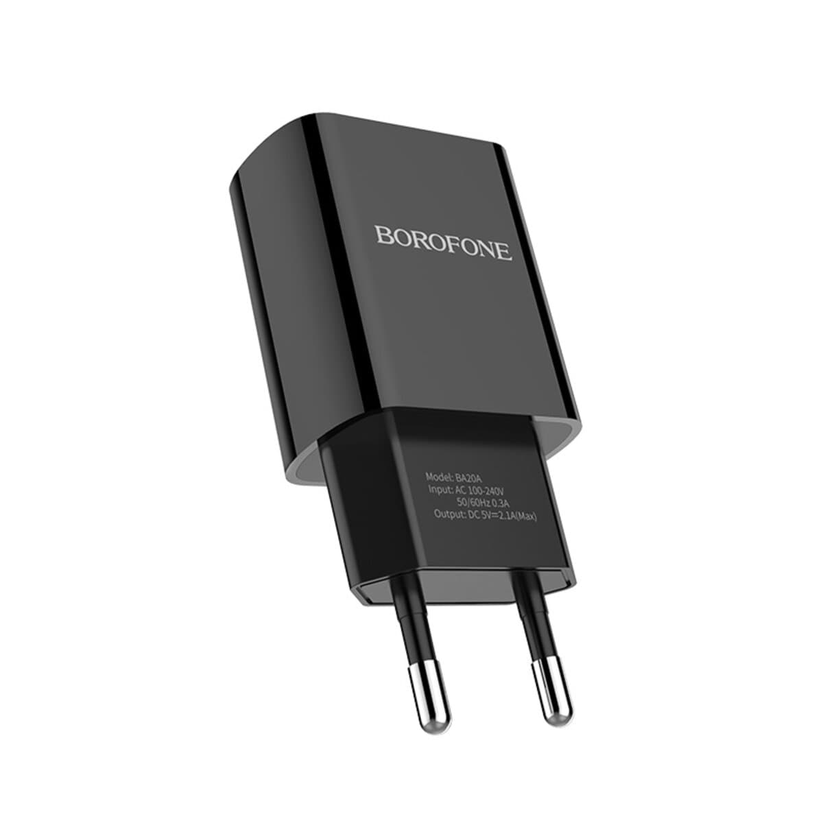 Зарядний пристрій BOROFONE BA20A Sharp single port charger 5V 2.1 A Black (BA20AB)