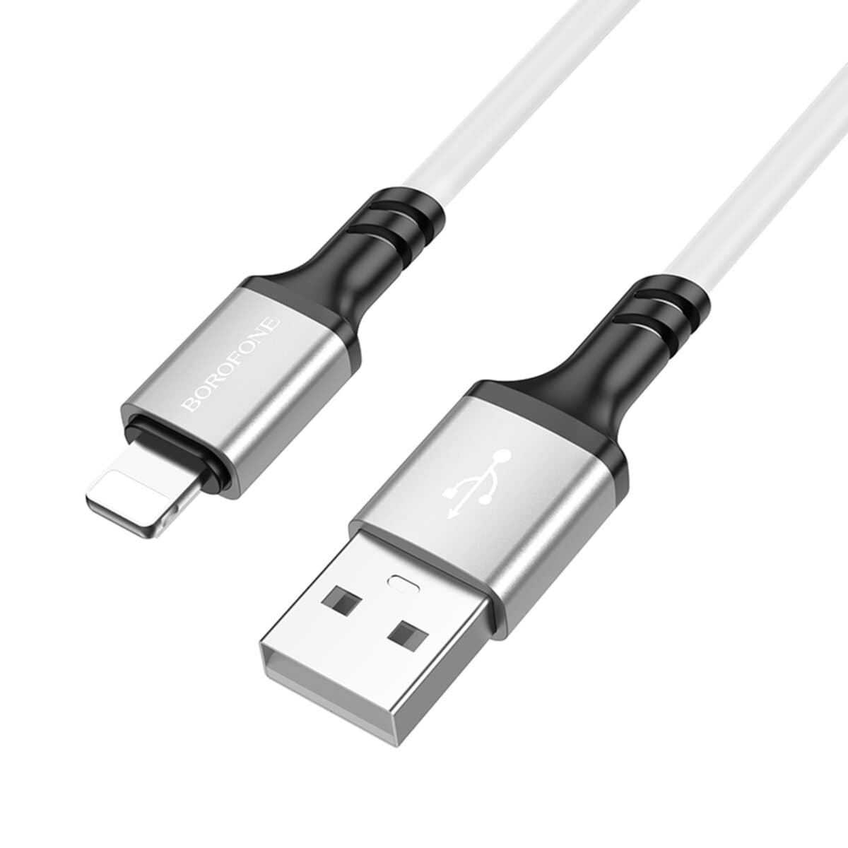 Кабель BOROFONE BX83 USB to Lightning Famous silicone charging data cable 1m 2.4A White