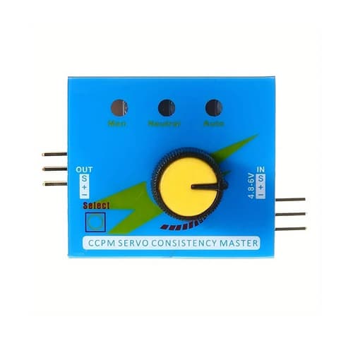 Тестер сервоприводів сервотестер триканальний 4.8-6В CCPM Blue (965613)