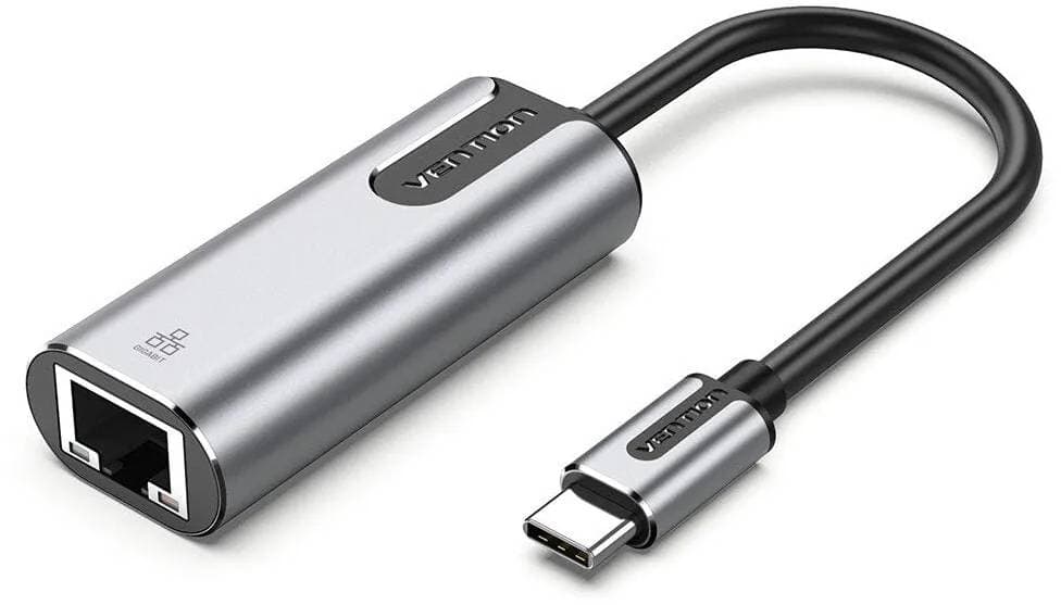 Перехідник Vention USB3.1 Type-C to Ethernet RJ45 1000Mb Aluminum Grey (CFNHB)