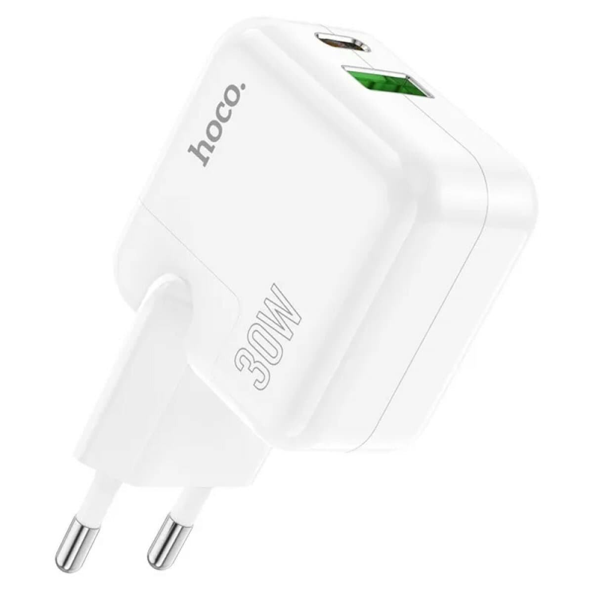 Зарядное устройство HOCO C111A Lucky dual-port PD30W+QC3.0 charger White