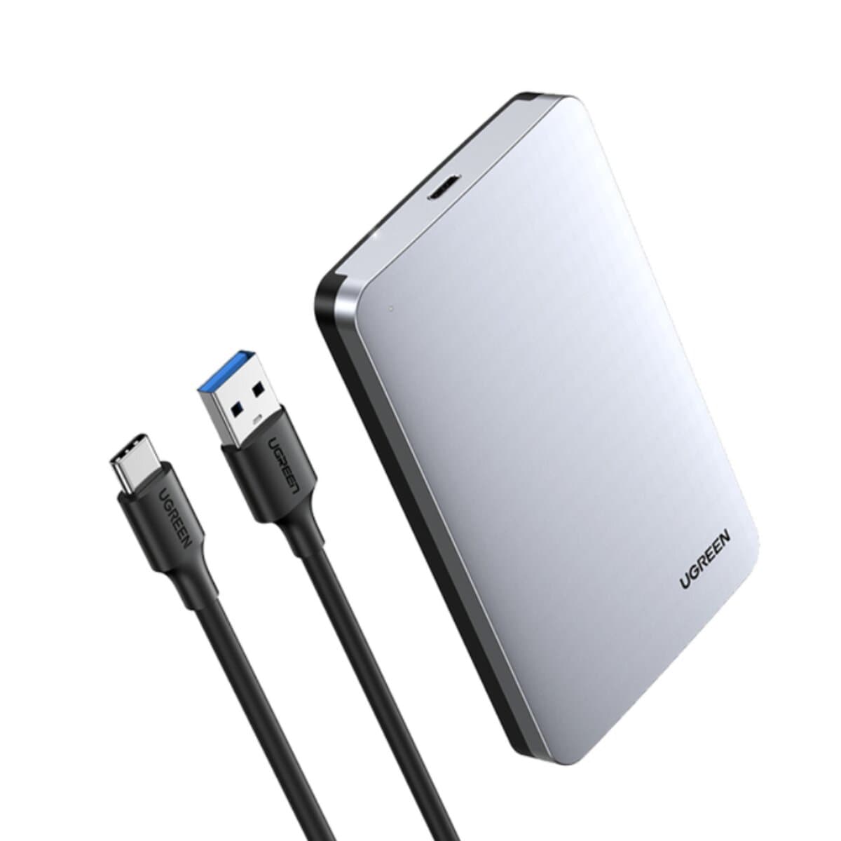 Внешний карман для SSD HDD UGREEN 2.5-Inch SATA External Hard Drive Enclosure Grey (UGR-70498)