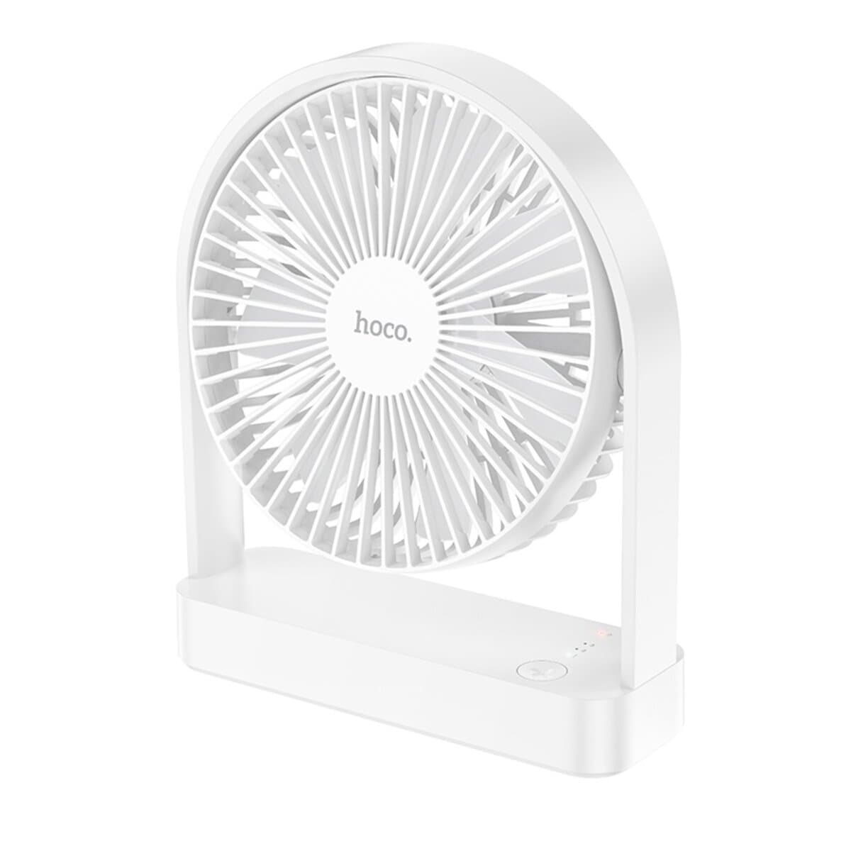 Бездротовий вентилятор HOCO HX65 Ultra-thin desktop fan 3 швидкості 2000mAh White