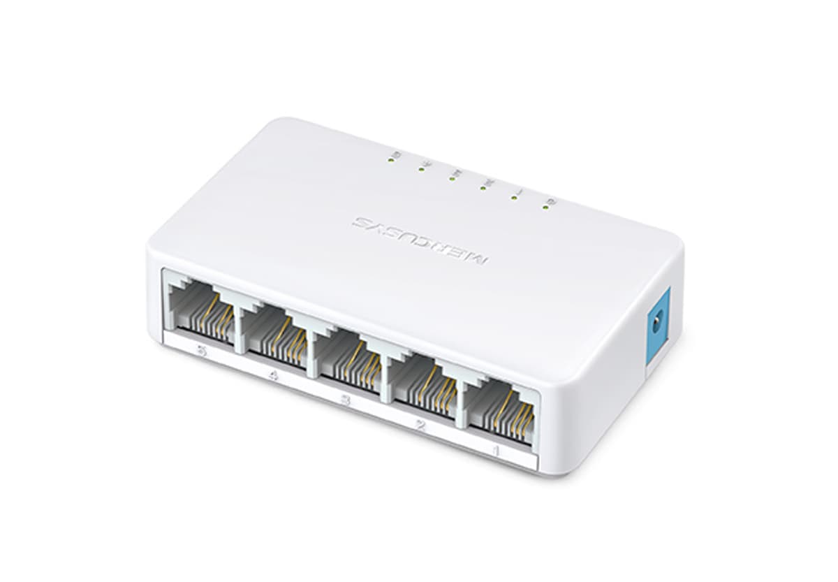 Комутатор Mercusys MS105 5 портів /10-100 MBit/s White