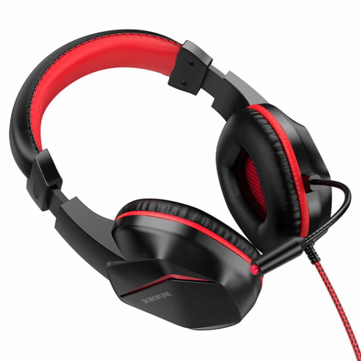 Проводные игровые наушники с микрофоном BOROFONE BO104 Phantom gaming headphones USB 3.5мм Black-Red (BO104R)