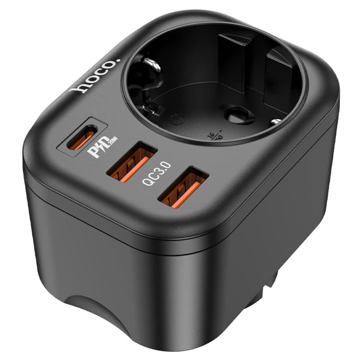 Мережевий фільтр HOCO NS3 Multifunctional socket including 1C2A PD20W fast charge Black