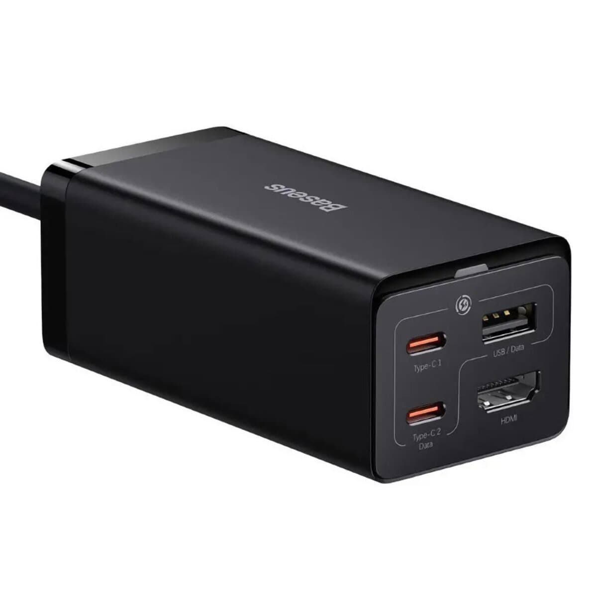 Зарядное устройство Baseus GaN5 Pro Desktop Fast Charger 1xUSB 2xType-C 1xHDMI 67W with 1.5m power cord EU Black (CCGP110201)