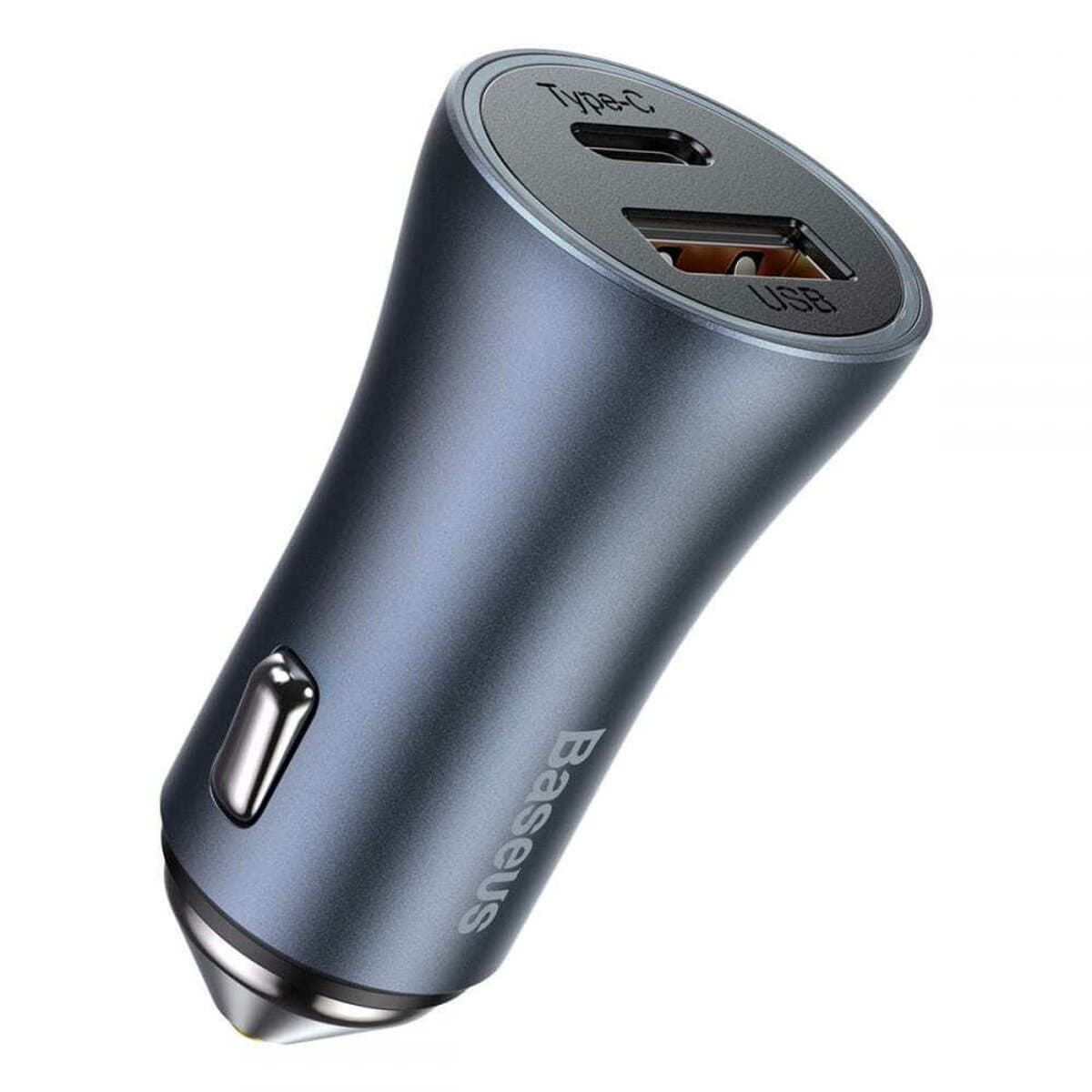 Автомобільний зарядний пристрій Baseus Golden Contactor Dual Quick Charger Car Charger USB+Type-C 40W 3A Dark Grey (CCJD-0G)