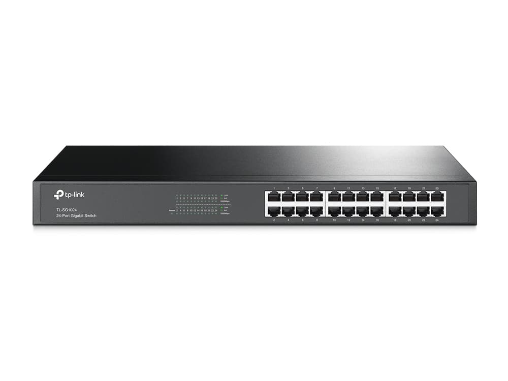 Комутатор TP-Link TL-SG1024 24-Port Gigabit Switch для монтажу в стійку Метал Black