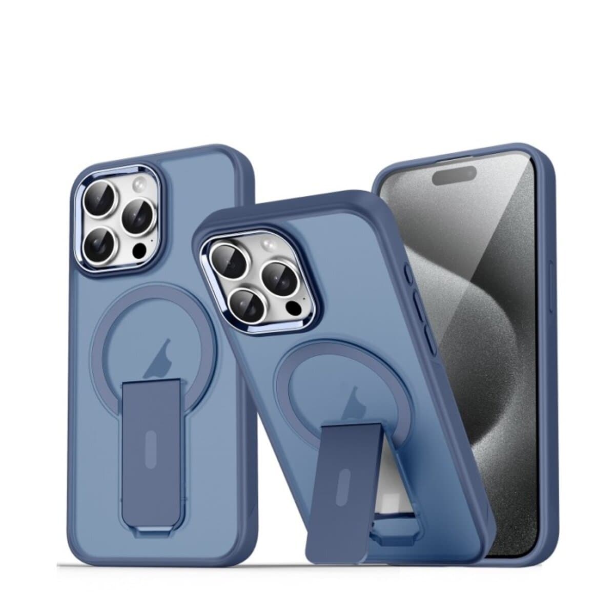 Захисний чохол-накладка Cosmic Magnetic Stand для Apple iPhone 15 Pro Blue (MagStand15PBlue)