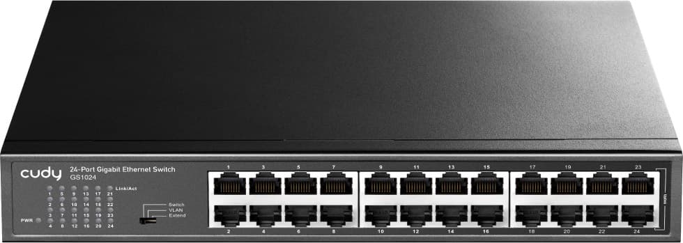 Комутатор Cudy GS1024 24 порти Gigabit Metal Switch метал Black (GS1024)