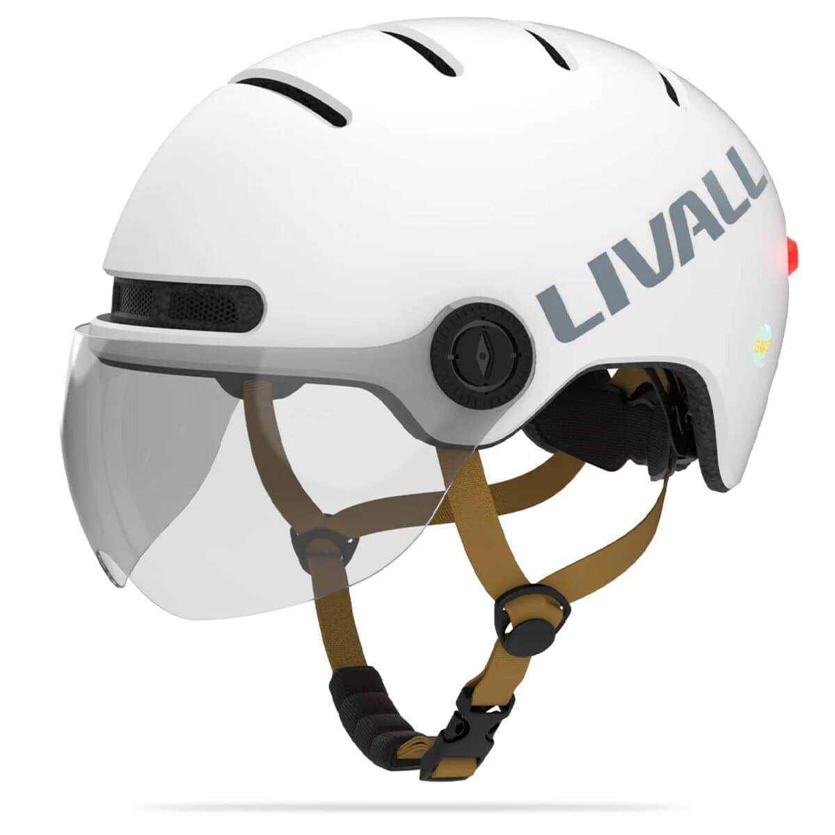 Захисний велосипедний шолом Livall L23 L 58-62см сигнал поворотів та стопів APP без пульта BR80 Ivory White (LIV-000L23-4310)