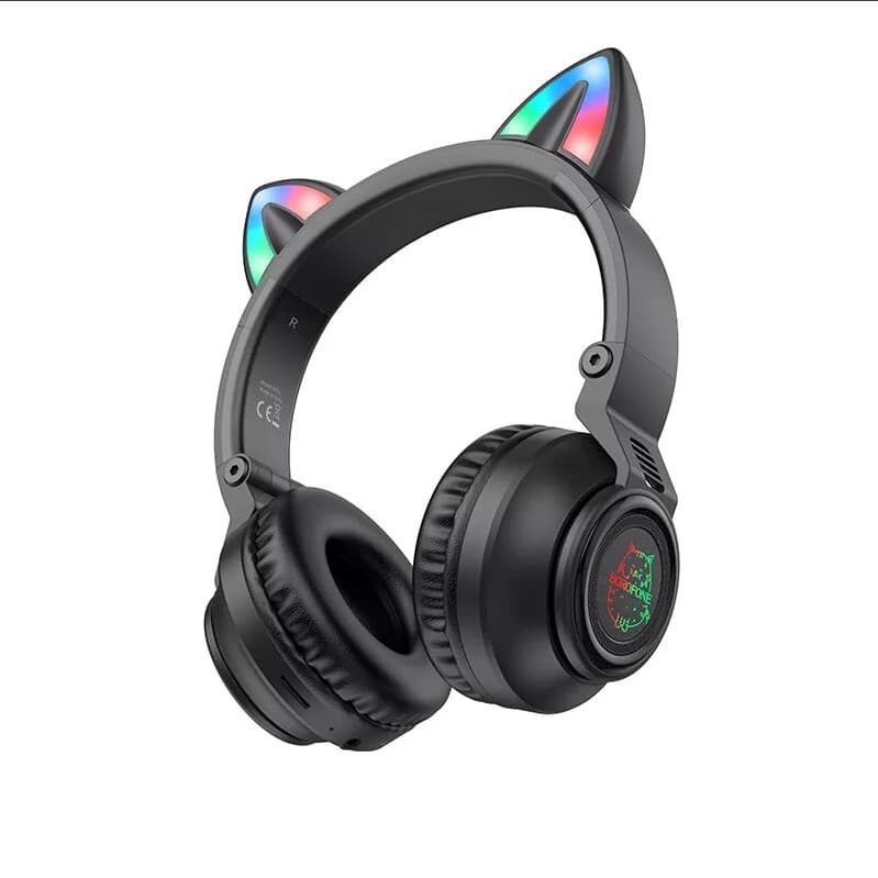 Бездротові навушники BOROFONE BO18 Cat ear BT headphones 400mAh Black
