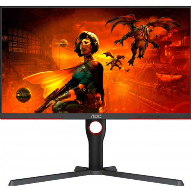 Монітор AOC U27G3X/BK 27" IPS 160Гц 1мс 2хHDMI 2хDP HAS Pivot Black-Red (U27G3X/BK)